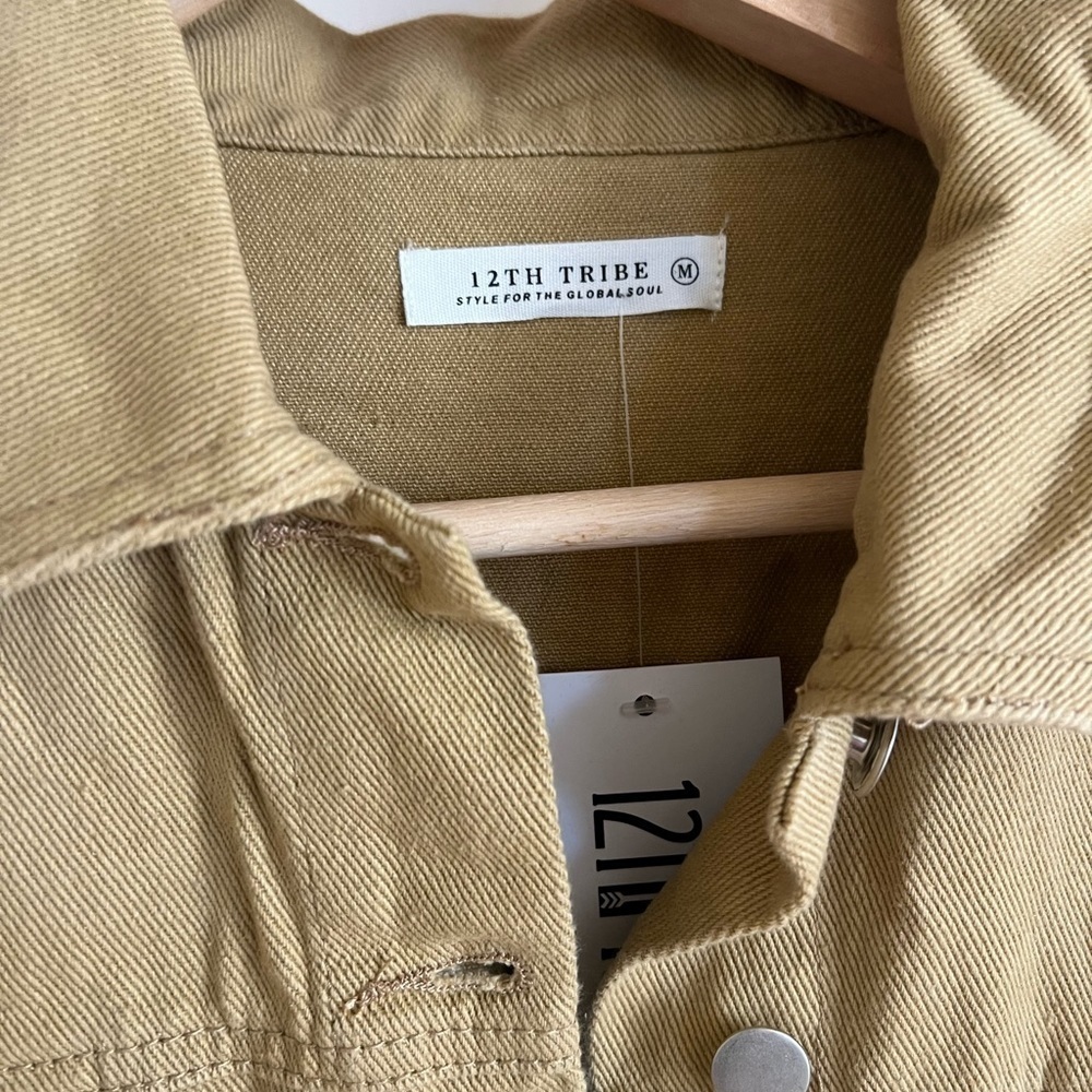 12th Tribe Tan Fringe Jean Jacket - Picture 6 of 9
